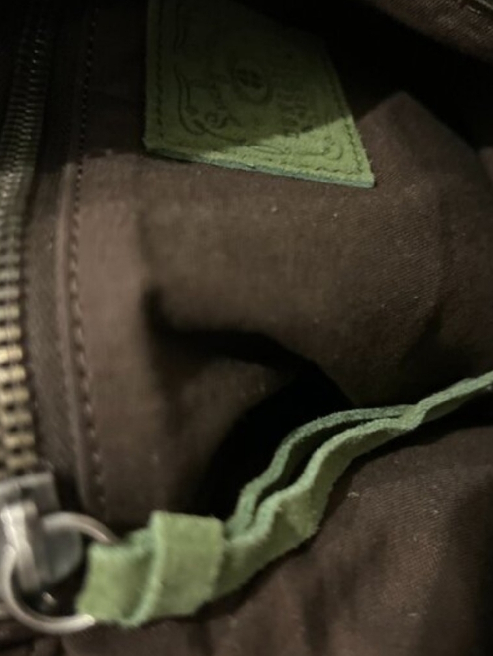LUCKY BRAND green suede hobo shoulder bag - Picture 6 of 7